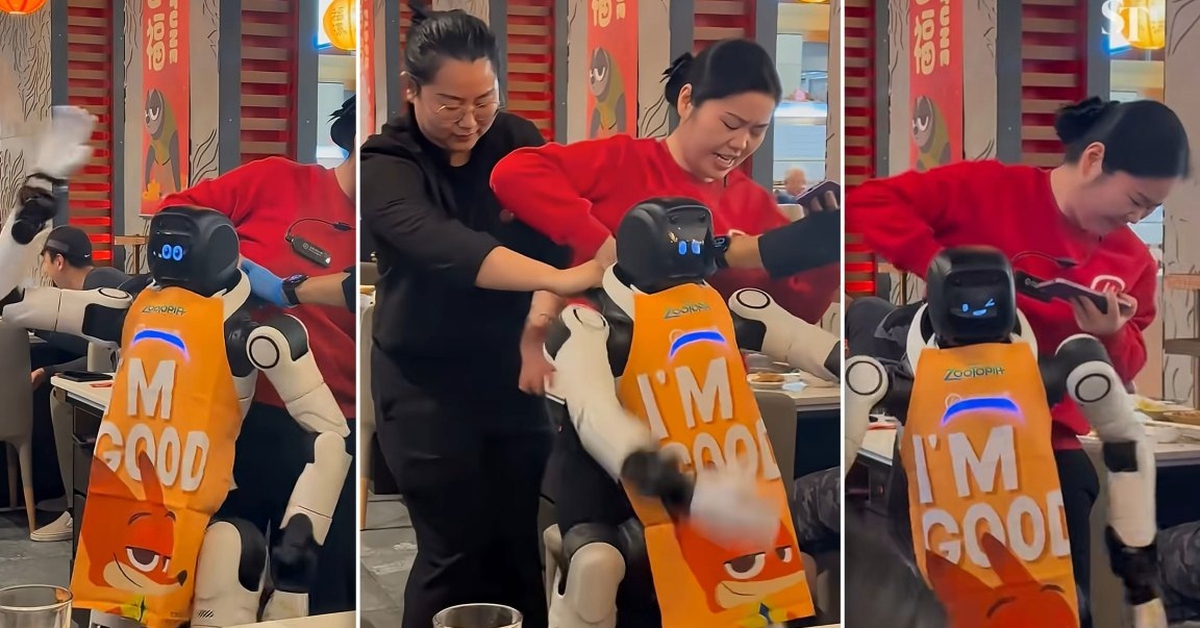 Robot tại nhà hàng lẩu Haidilao bất ngờ đập phá bát đĩa, phải chăng là stress quá?