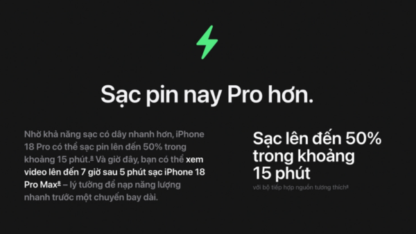 Pin iPhone 18 Pro Max lên đến 43 giờ, khoảng cách với iPhone 17 Pro Max lộ rõ